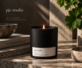 pjc studio No. 01 Signature candle in a matte black vessel