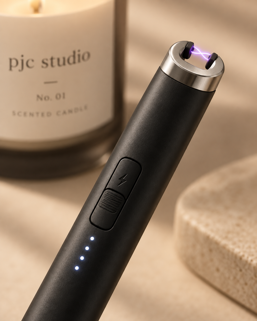 pjc studio Candle Care Kit in matte black with reusable candle care tools