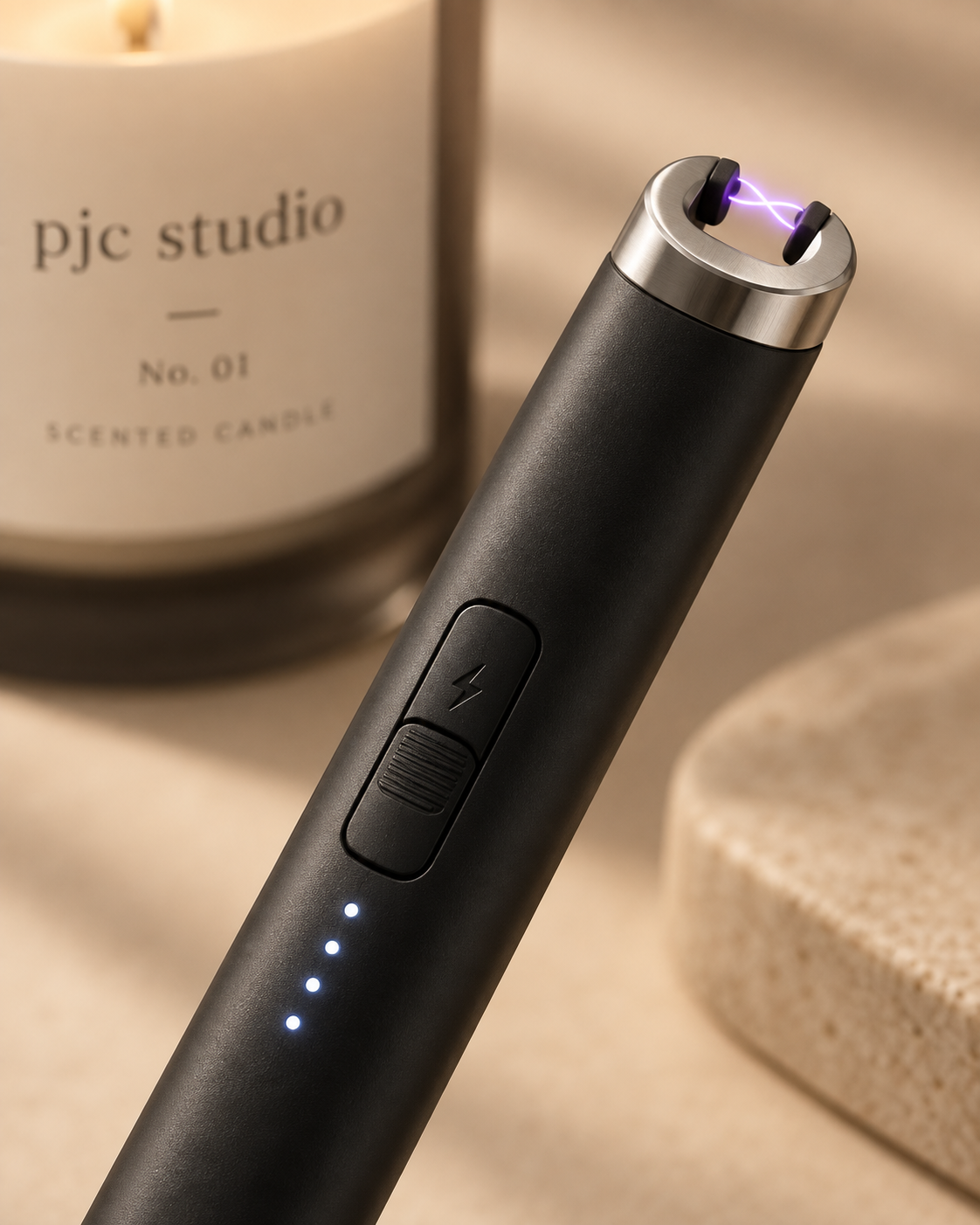 pjc studio Candle Care Kit in matte black with reusable candle care tools
